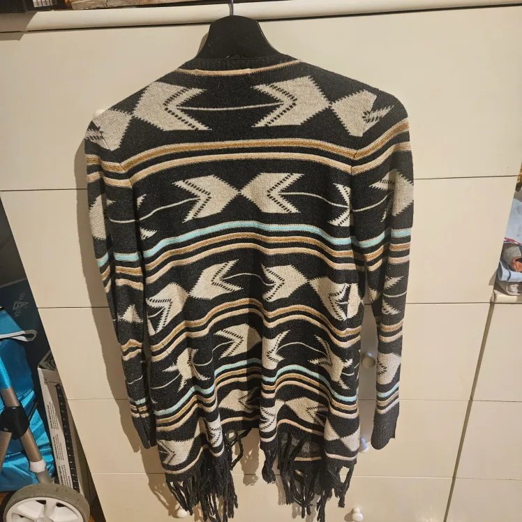 Open Knit Cardigan with Fringes image indicator(3)