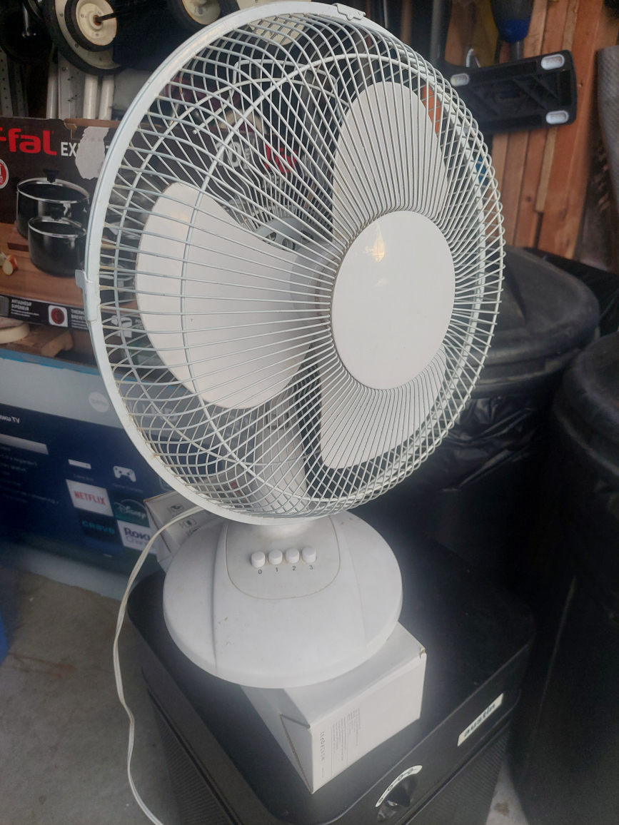 White Table Fan