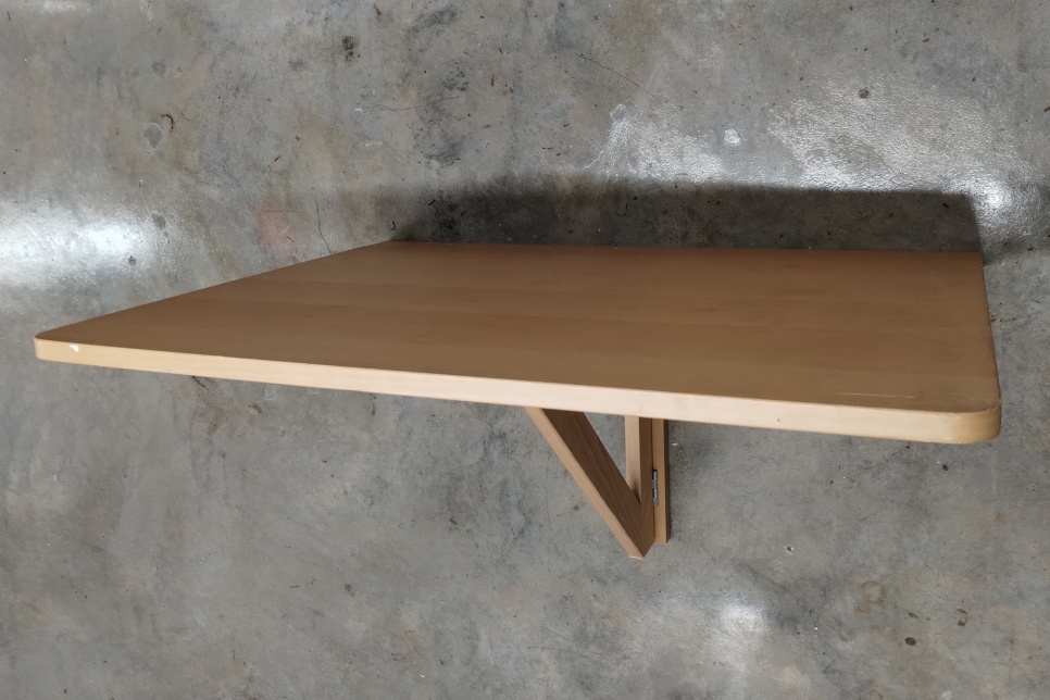 folding table attaches to the wall