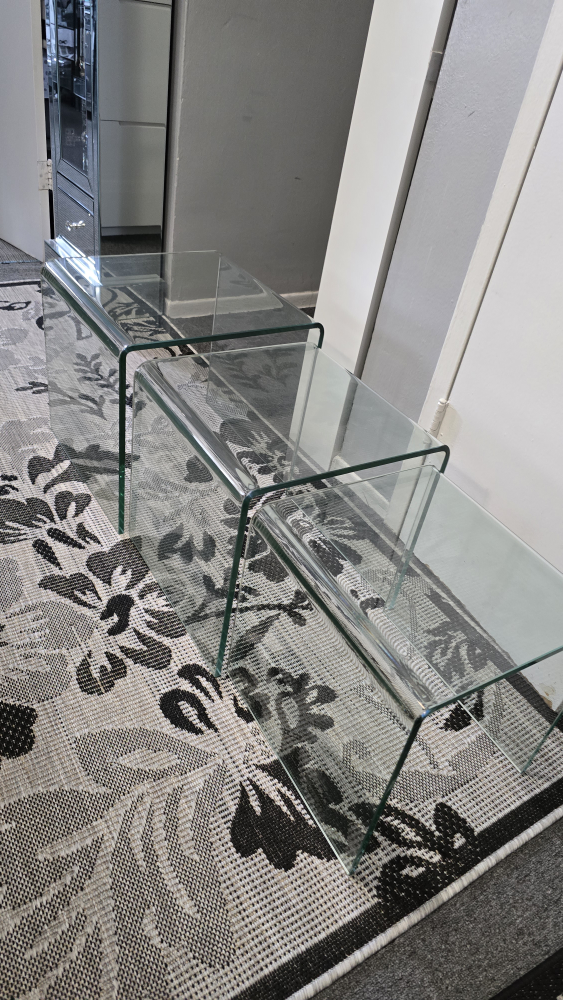 Glass Nesting Tables - Set of 3 - photo 5