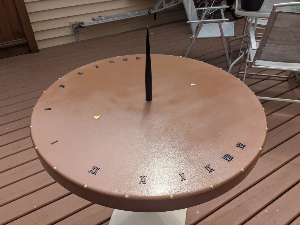 Handmade Sundial Table - Unique Outdoor Accent image indicator(4)