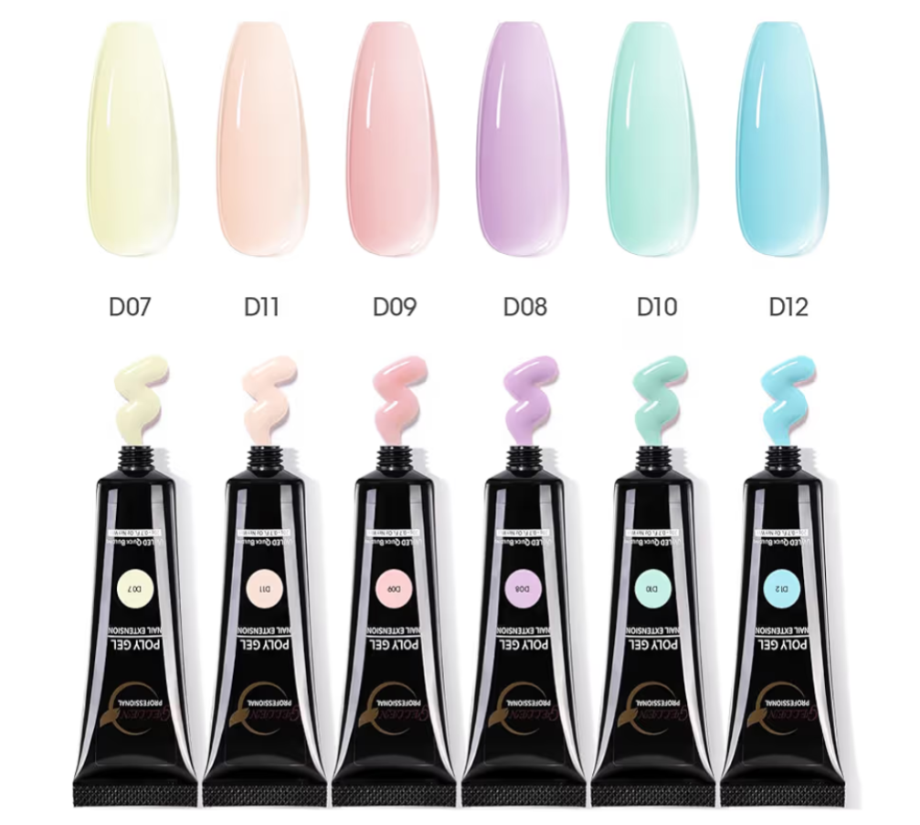 Gellen Poly Gel Pastel Jelly Nails - Full set! - photo 3