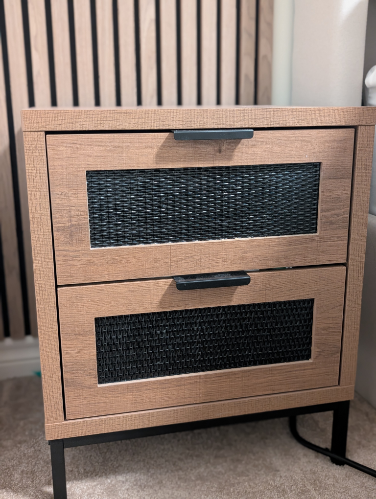 Two Wooden Nightstand with Two Drawers - photo 3