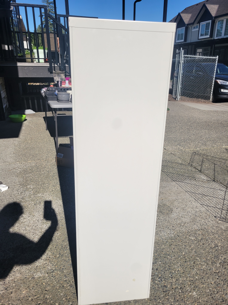 Used Grey 4-Drawer Filing Cabinet - photo 4