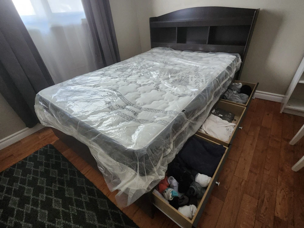 Bed Frame with Storage & Mattress