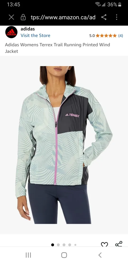 Adidas Terrex Trail Running Wind Jacket - XL thumbnail