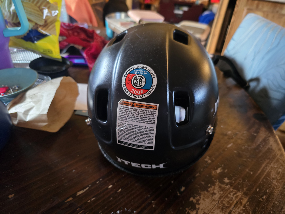 Jtech Hockey Helmet - Black 6 to 6,½