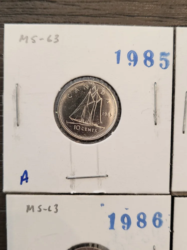 Canadian 10 Cents Coins (1985-1988) image indicator(4)