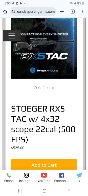 Stoeger RX5 TAC w/ 4x32 Scope thumbnail