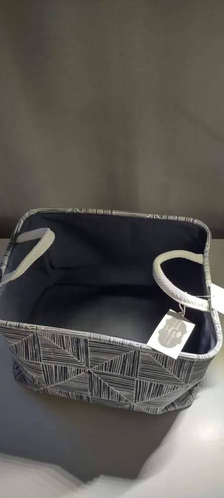 (NEW) Bouclair Storage Bin with Handles image indicator(2)