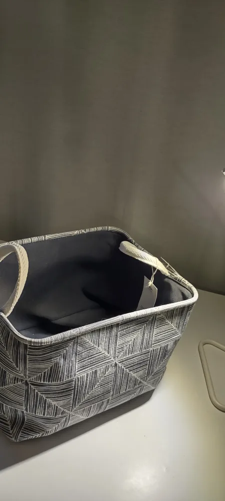 (NEW) Bouclair Storage Bin with Handles image indicator(3)