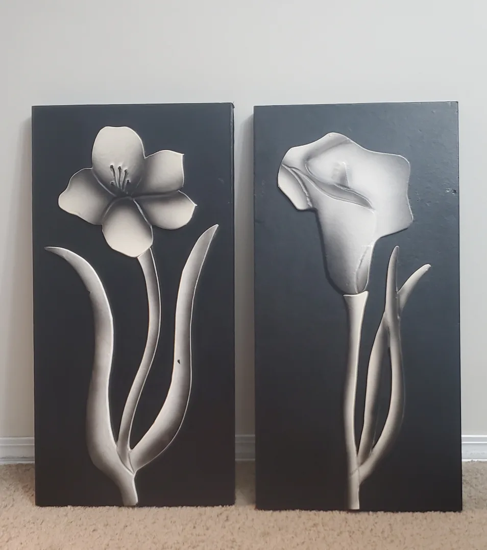 Flower Canvas Wall Art - Set of 2 thumbnail
