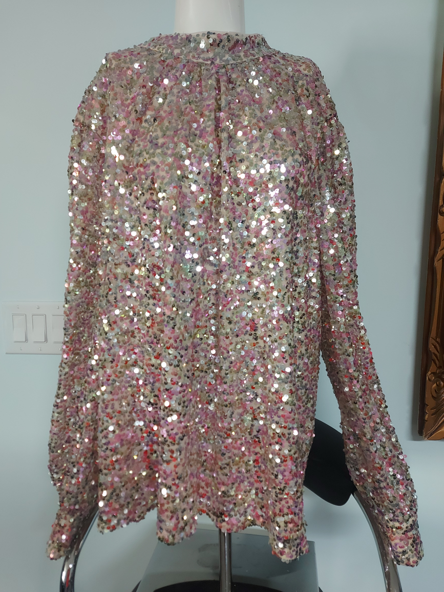 Chi Chi London Sequin Blouse
