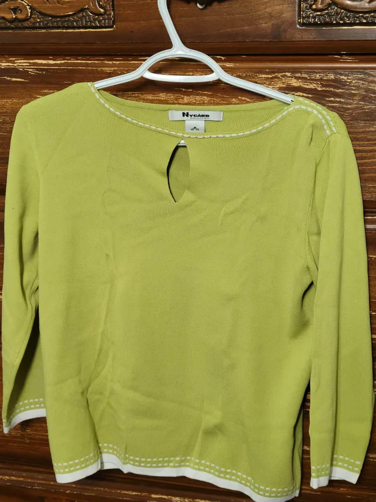 Nygaard Collection Long Sleeve Top - Lime Green thumbnail