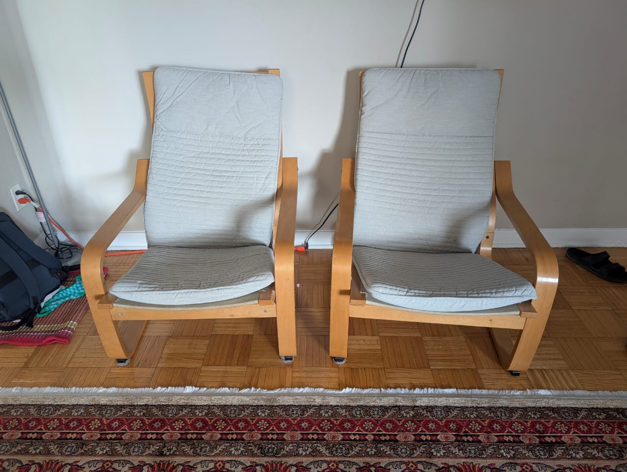 Set of 2 Light Wood arm Chairs from IKEA - photo 2