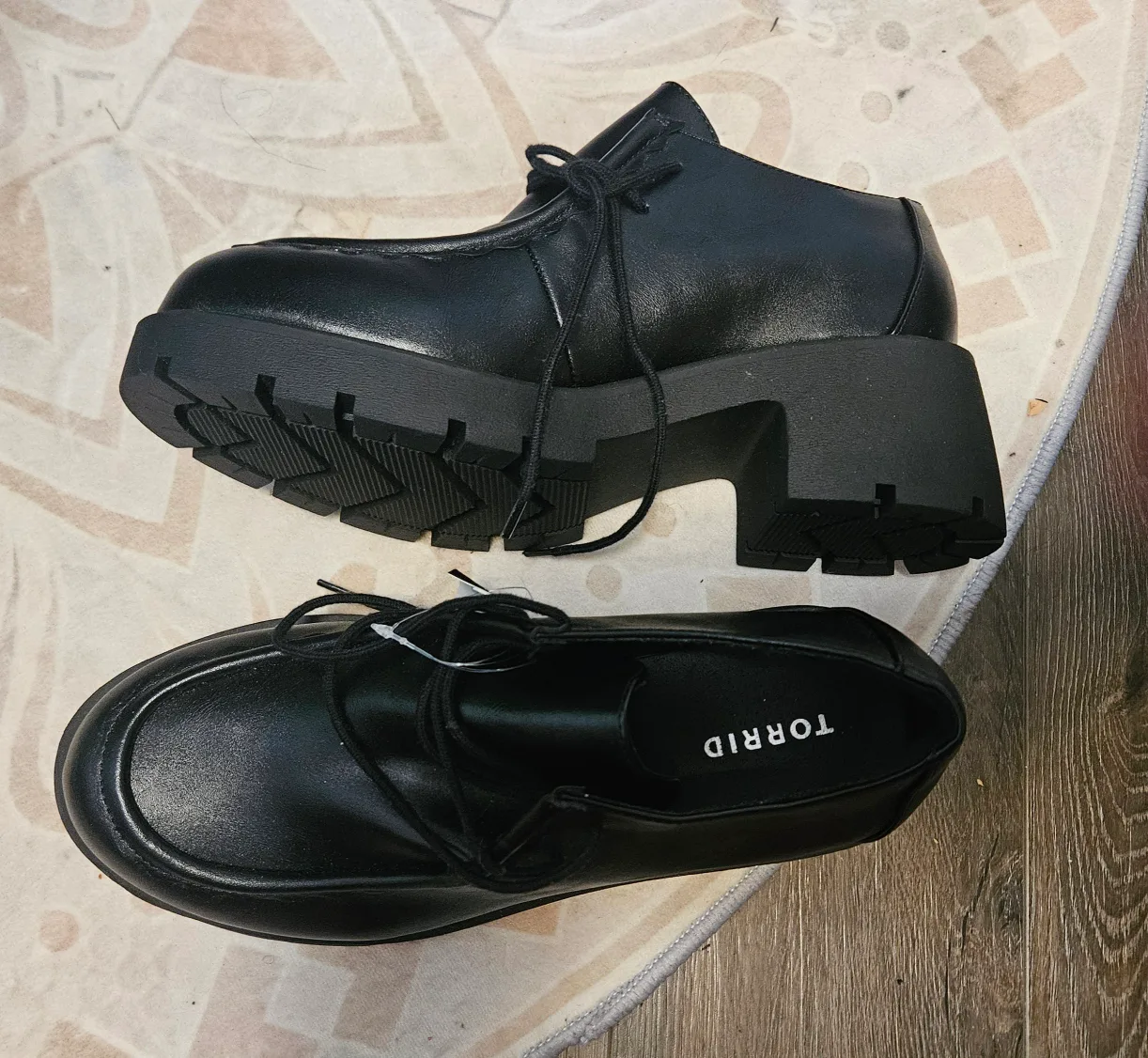 Torrid Black Lug Sole Block Heel Oxford - Size 9.5 thumbnail