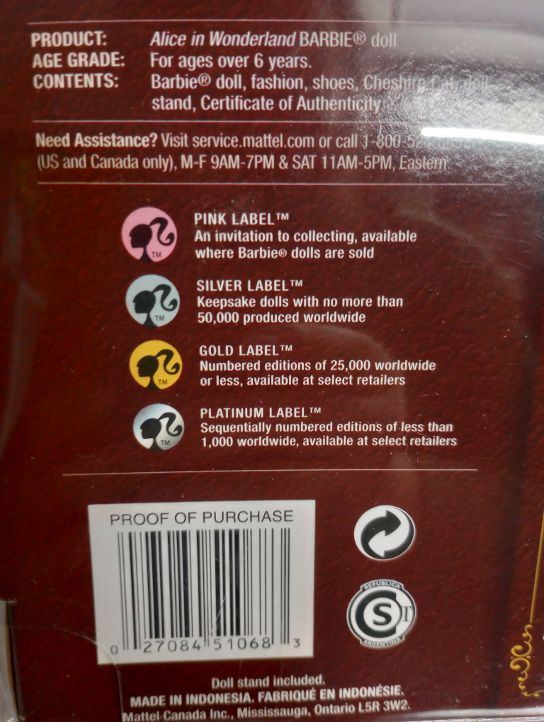Alice in Wonderland Barbie Doll - Silver Label - photo 3