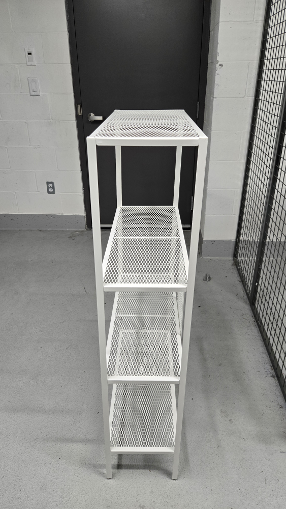 Shelf unit, metal/white, - photo 2