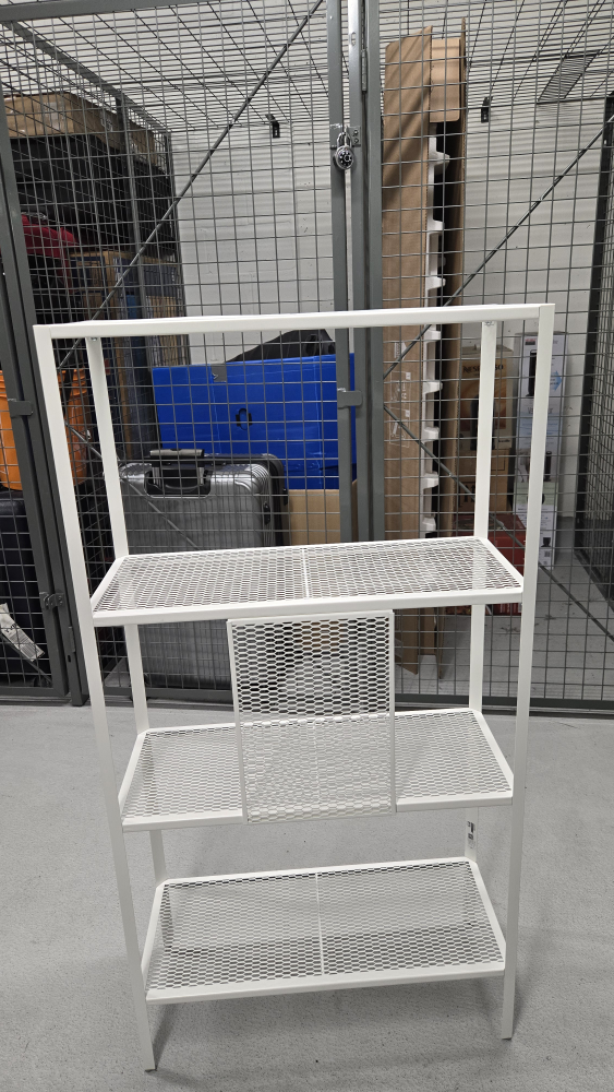Shelf unit, metal/white, - photo 3