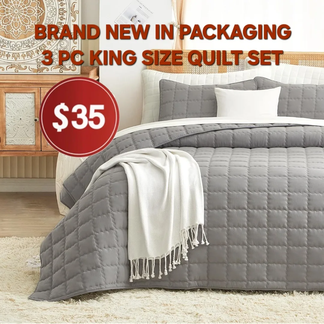 BRAND NEW King Size Quilt Set thumbnail