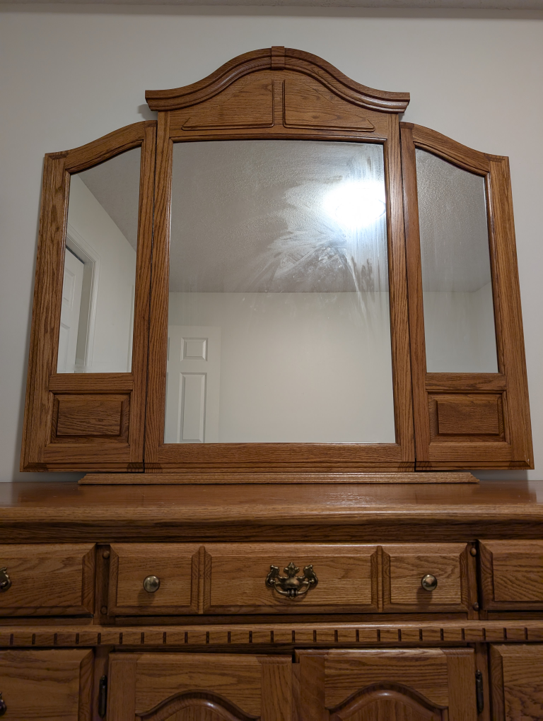 Wooden Dresser with Mirror - photo 3