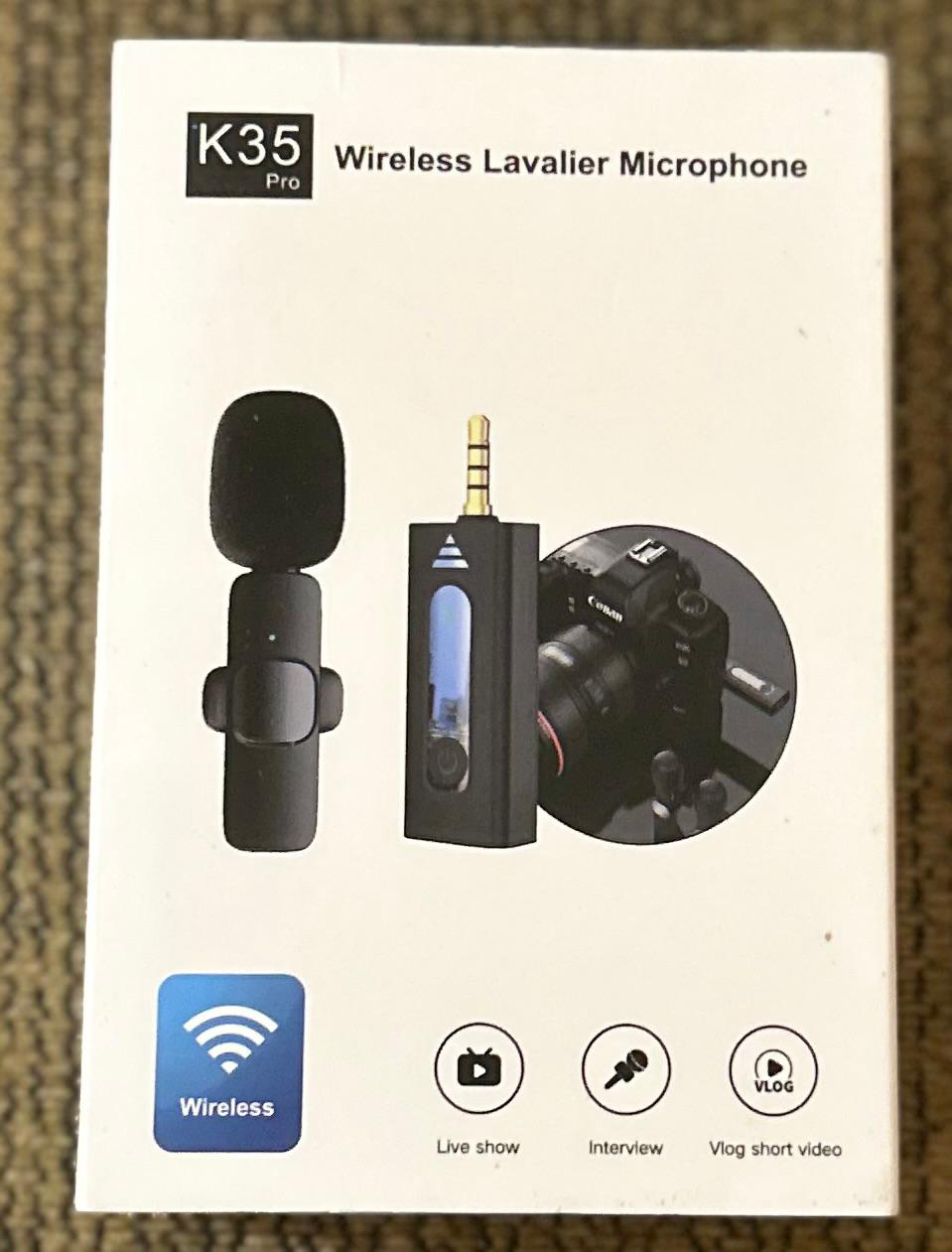 New K35 Pro Wireless Lavalier Microphone