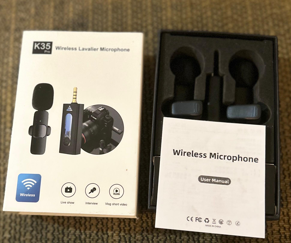 New K35 Pro Wireless Lavalier Microphone - photo 2