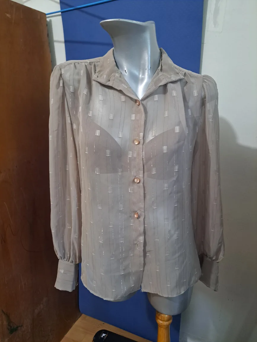 Vintage Sheer Button Up Blouse thumbnail
