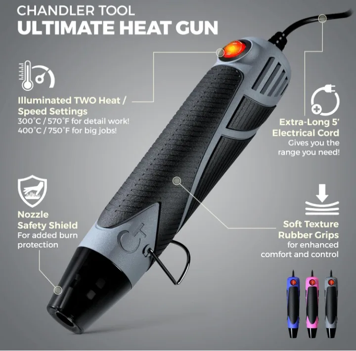 NEW!   Chandler Tool Ultimate Heat Gun - Dual Temp image indicator(2)