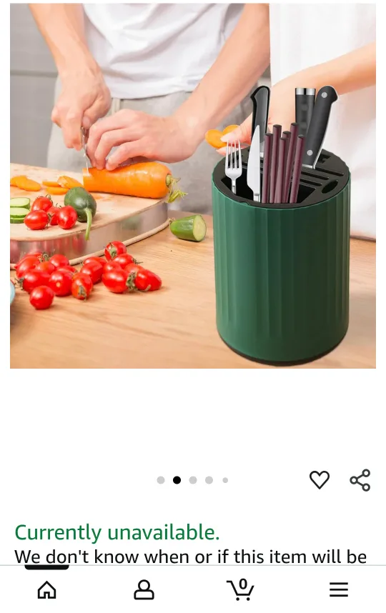 Green rotating Kitchen Utensil Holder thumbnail