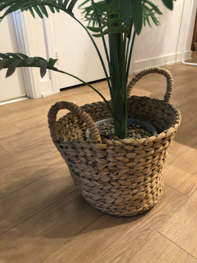 Faux Palm Tree In Woven Basket - photo 4