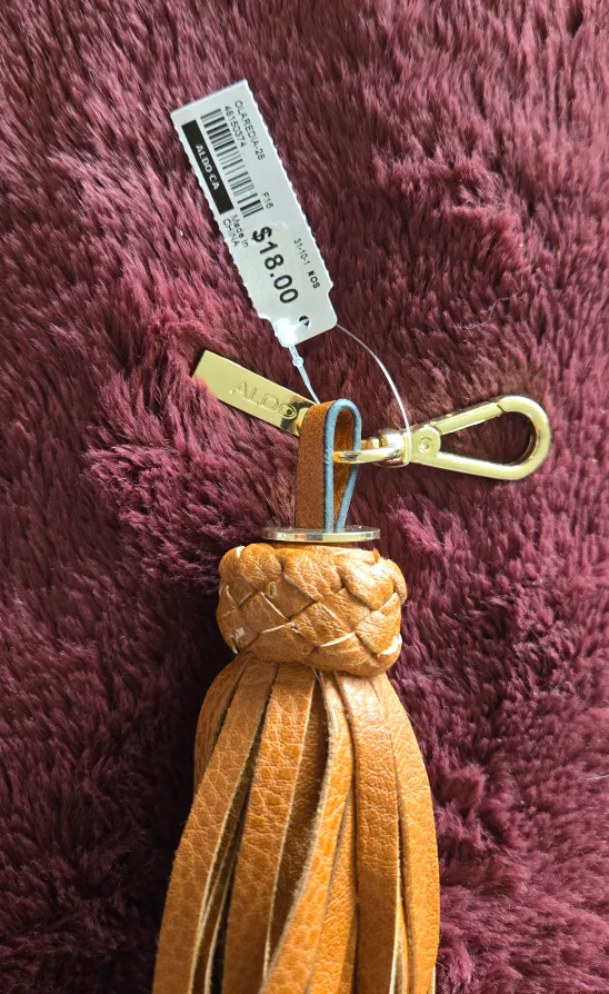 BNWT LEATHER TASSLE - ALDO image indicator(2)