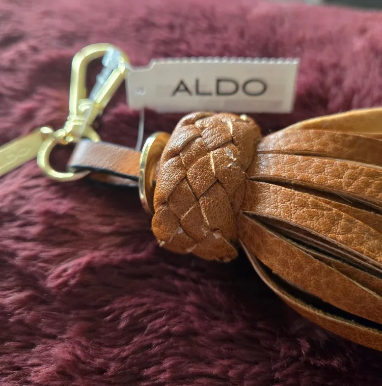 BNWT LEATHER TASSLE - ALDO image indicator(3)