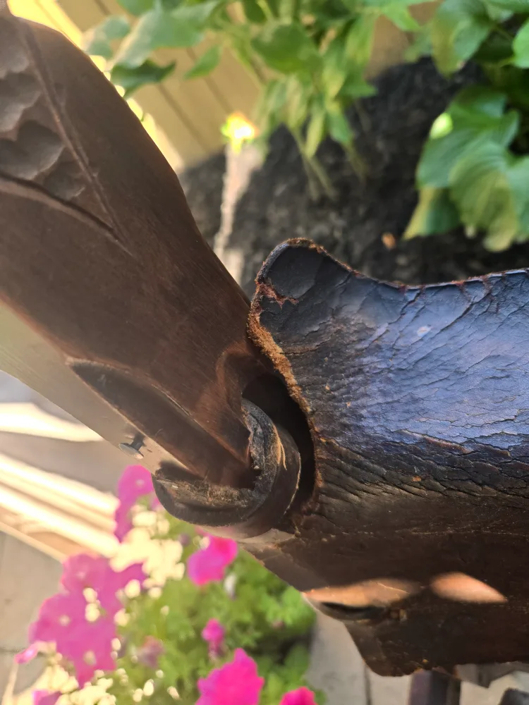 Rustic Leather & Wood Dining Chairs image indicator(10)