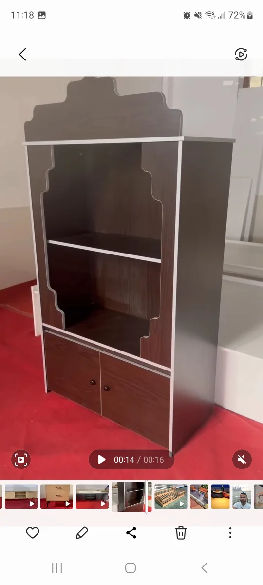 Pooja unit Wooden Cabinet with Shelves thumbnail