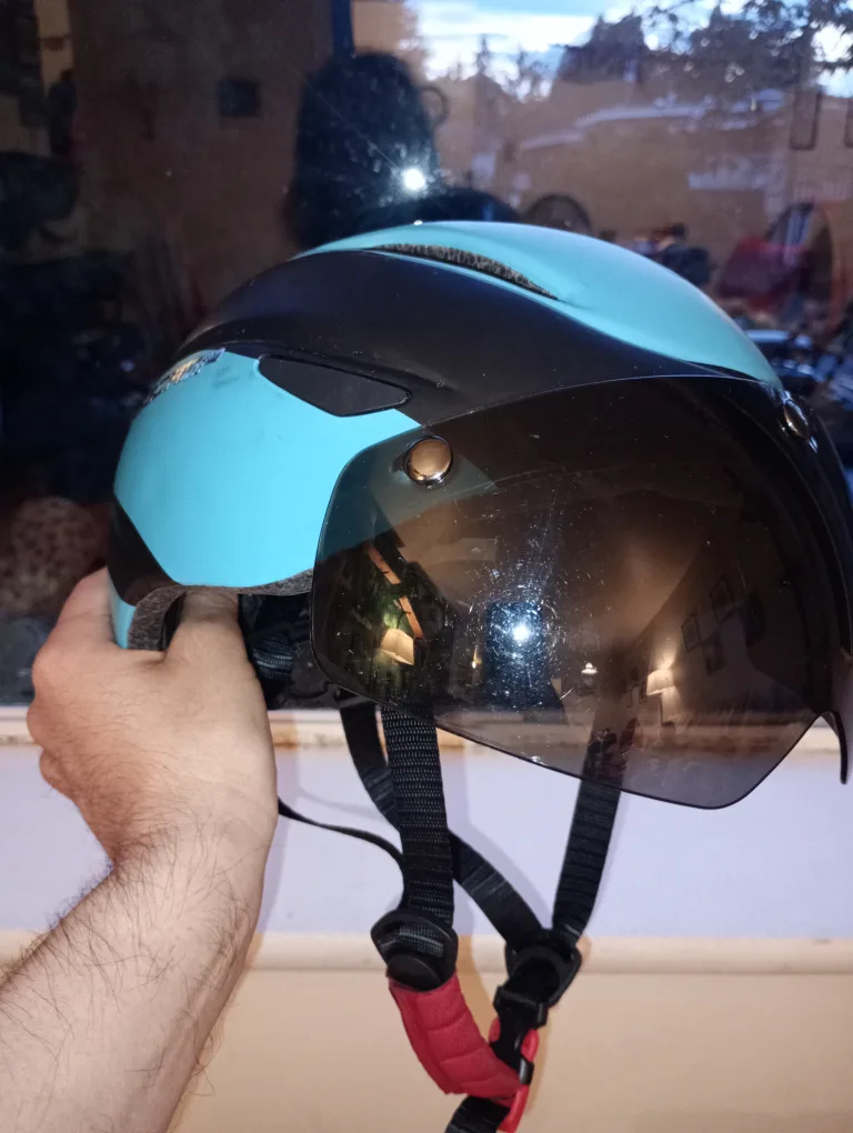Bicycle Helmet. Basecamp Brand Full Front Sun Protection Screen thumbnail