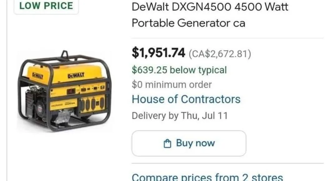 DeWalt DXGN4500 Portable Generator image indicator(2)