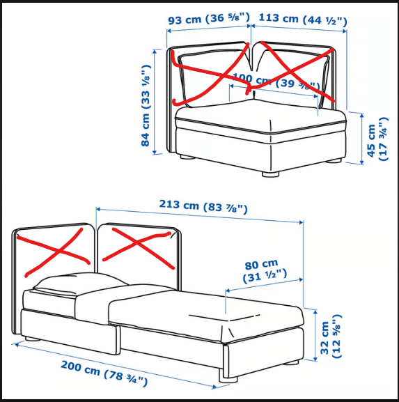 Ikea Vallentuna Sleeper Sofa Bed - one left - photo 3