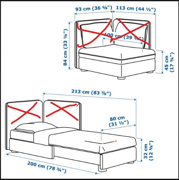 Ikea Vallentuna Sleeper Sofa Bed - one left image indicator(3)