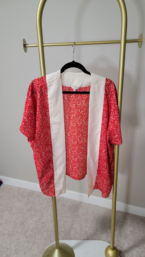 Forever 21 Red Kimono cardigan - photo 4