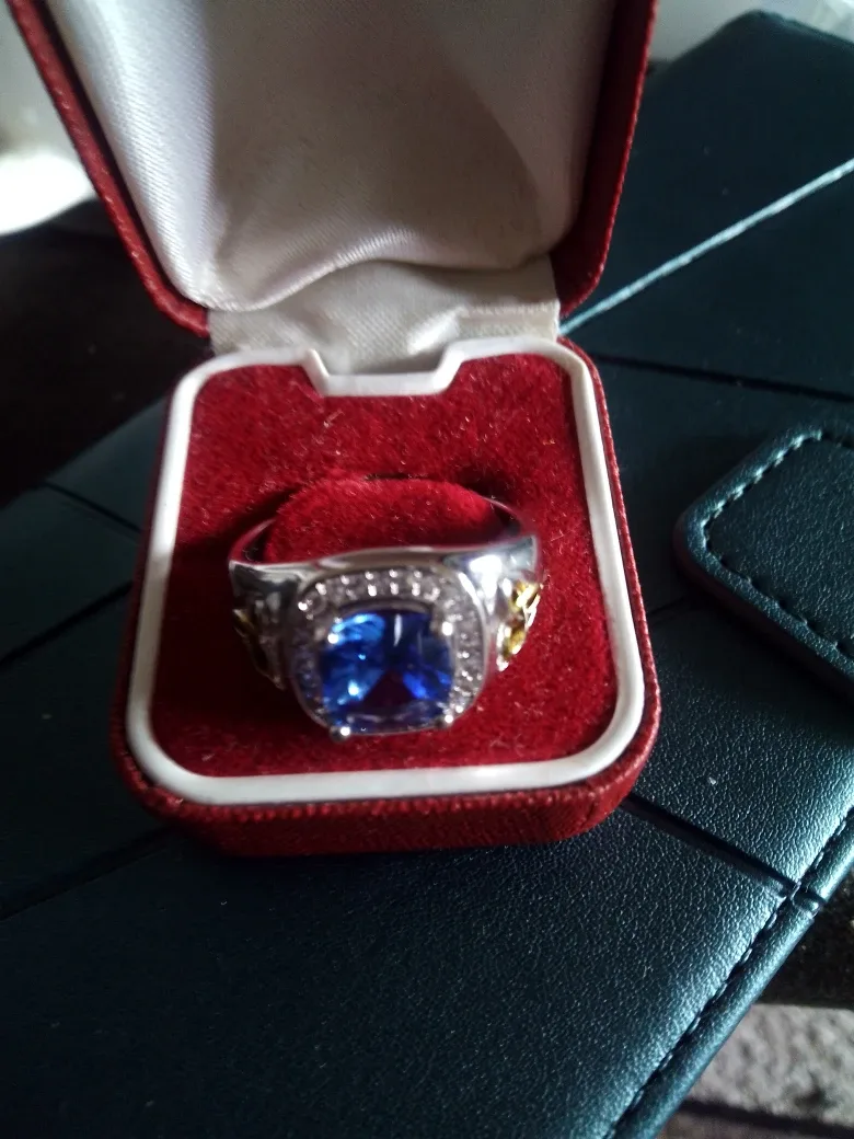 Men's Blue Stone Ring thumbnail