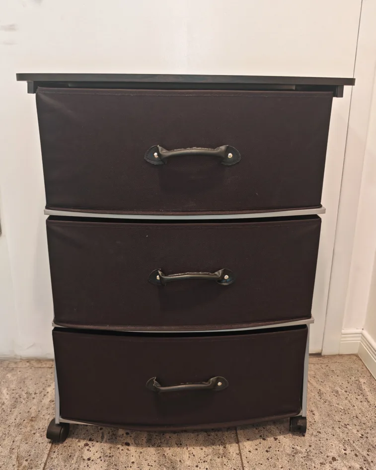 3-Drawer Storage Unit - Dark Brown thumbnail