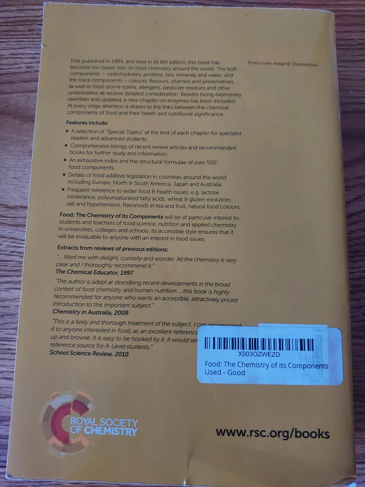 Food: The Chemistry of its Components by Tom Coultate image indicator(2)
