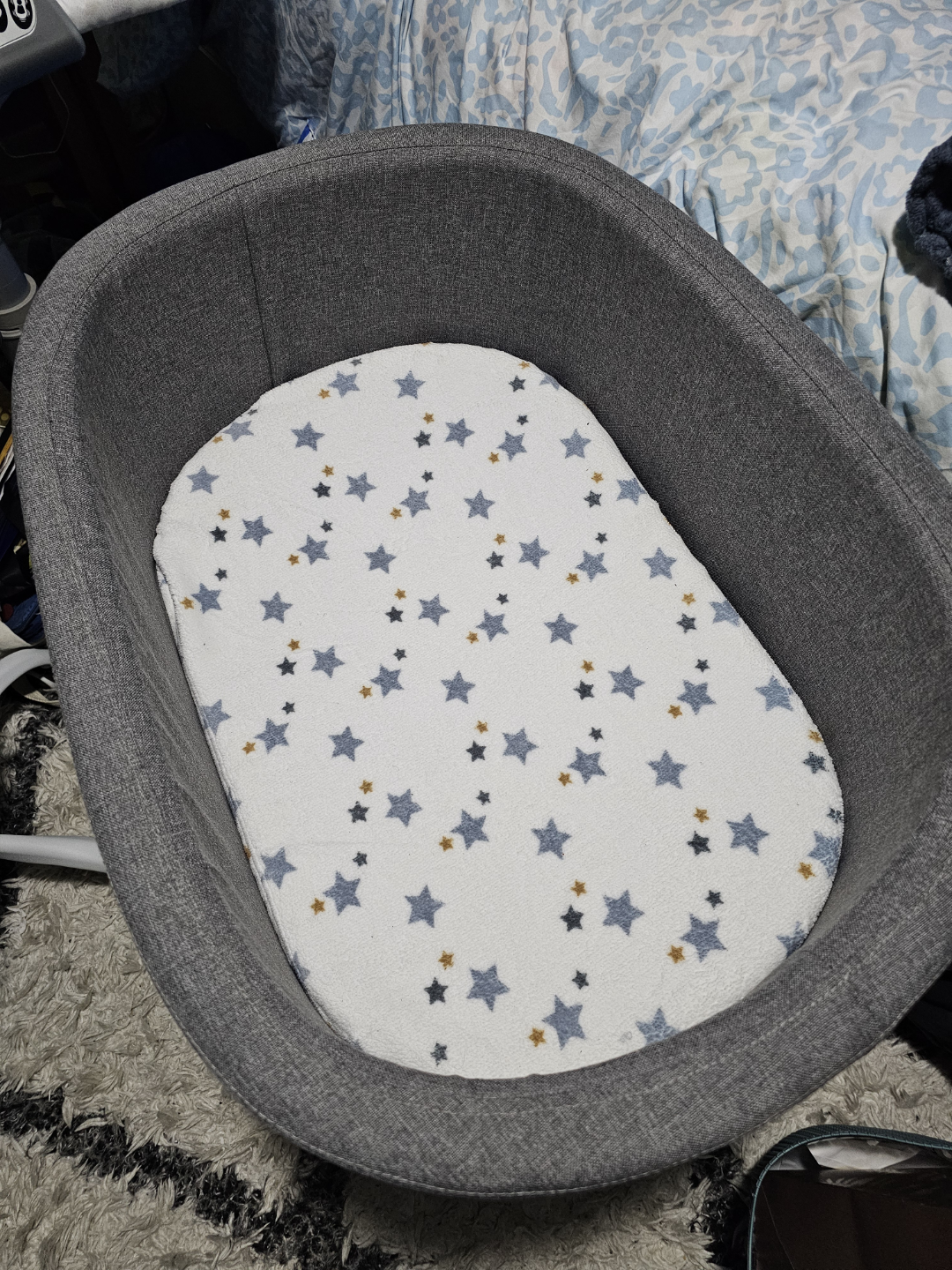 Grey Upholstered Bassinet - photo 2
