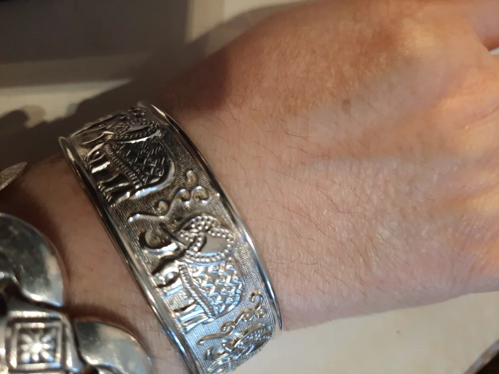 Silver 925 filled  Cuff Bracelet image indicator(6)