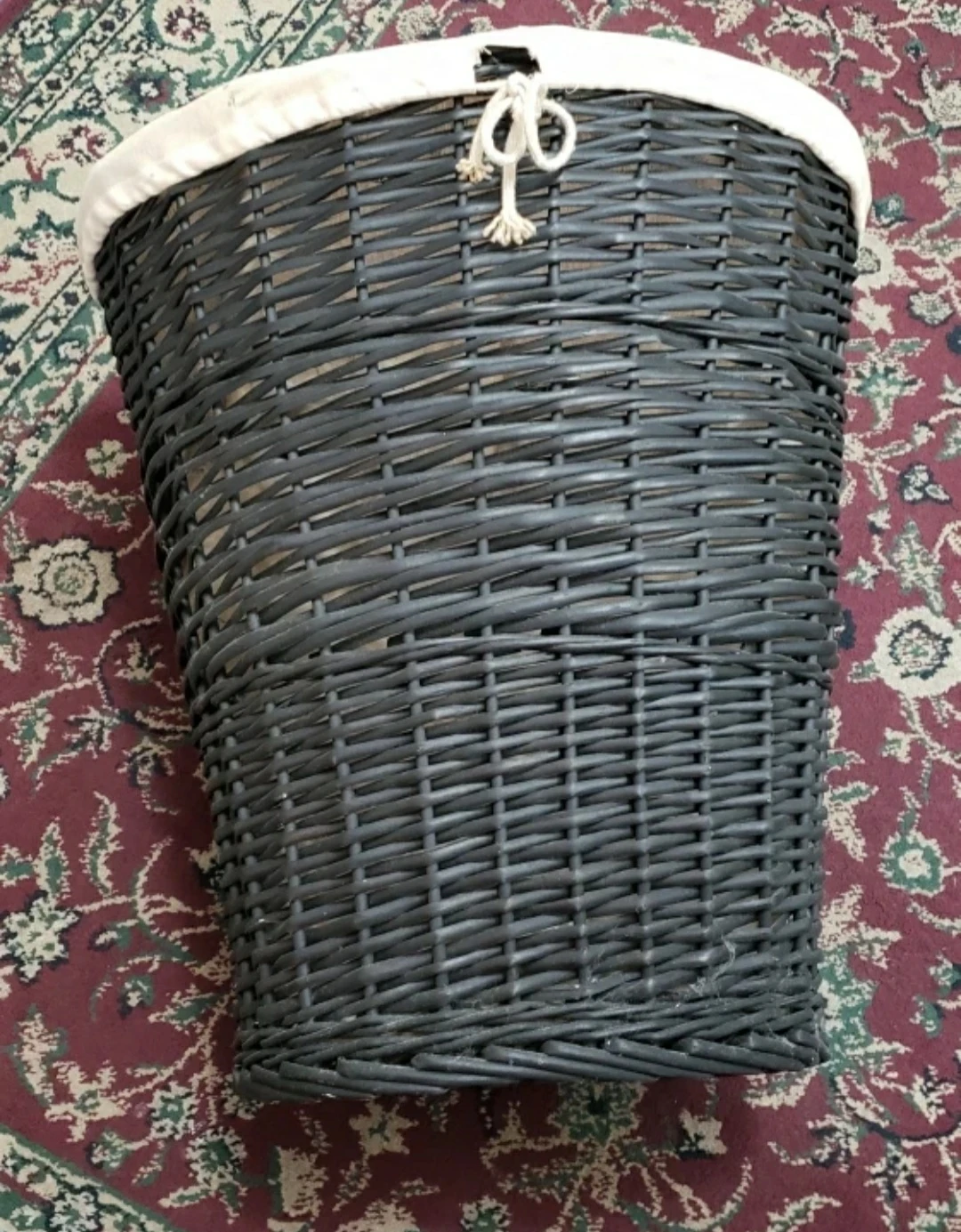Woven Laundry Basket with Liner - photo 2