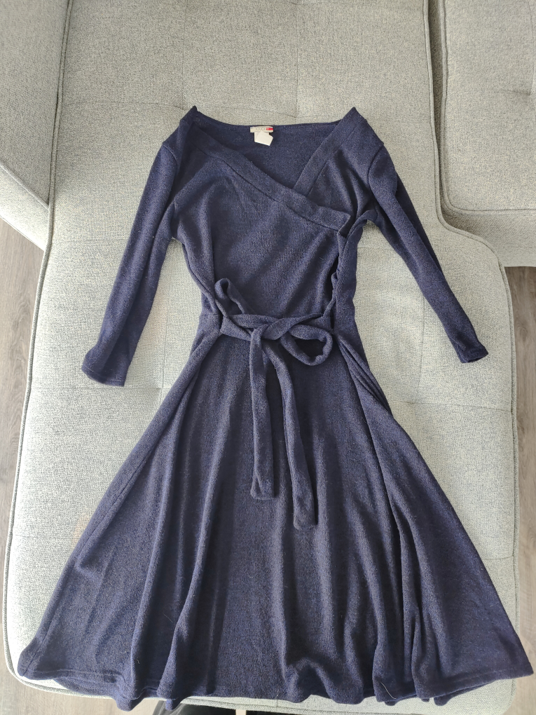 Navy Wrap Dress