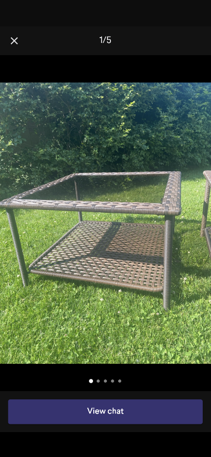 All Weather Wicker Coffee Table
