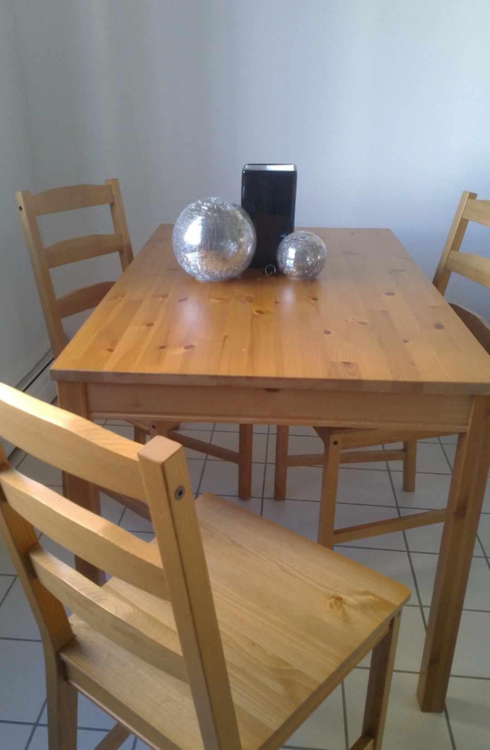 Wooden Dining Table Set Ikea 4 chairs