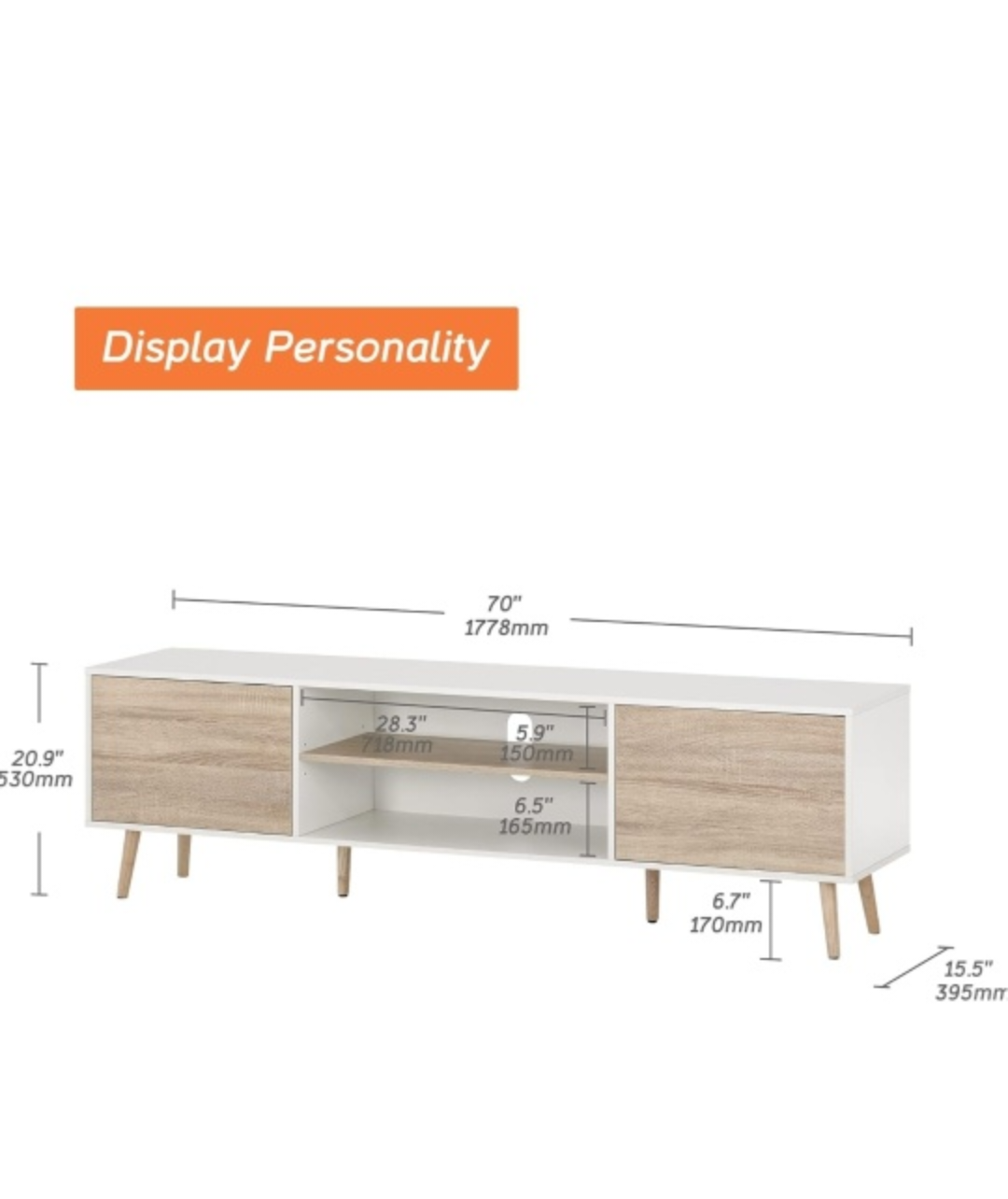 TV Stand - Accommodates TVs up to 75" - photo 3